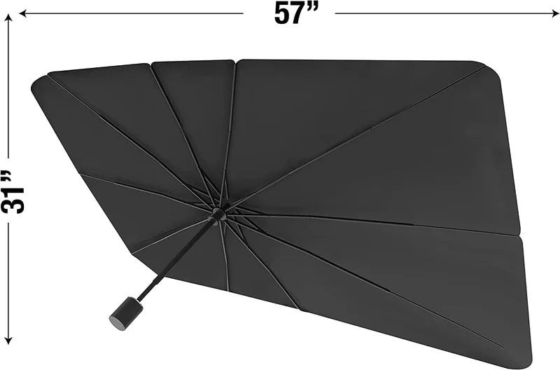 Windshield sun shade dimensions 57 by 31 inches